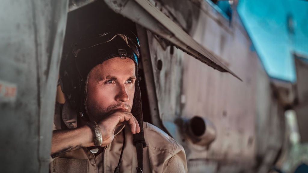 annoyed military pilot