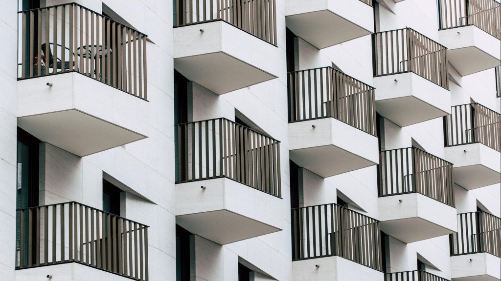 A row of apartment balconies