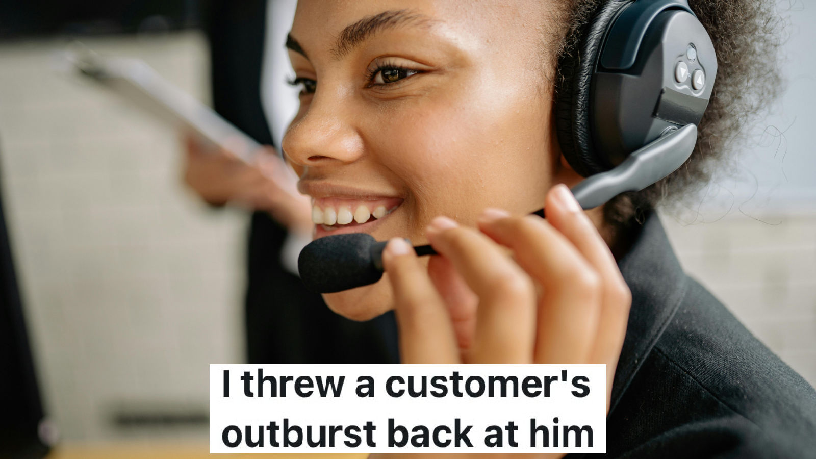 customer service rep smiling