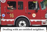 Paramedic Arrived At A Medical Emergency To Find A Neighbor’s Cars Blocking A Disabled Patient’s Driveway, So He Called The Fire Service And Had Both Vehicles Pushed Out Of The Way