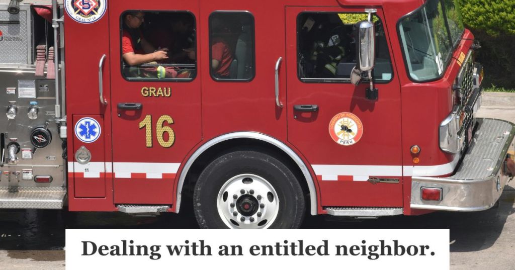 big red fire truck