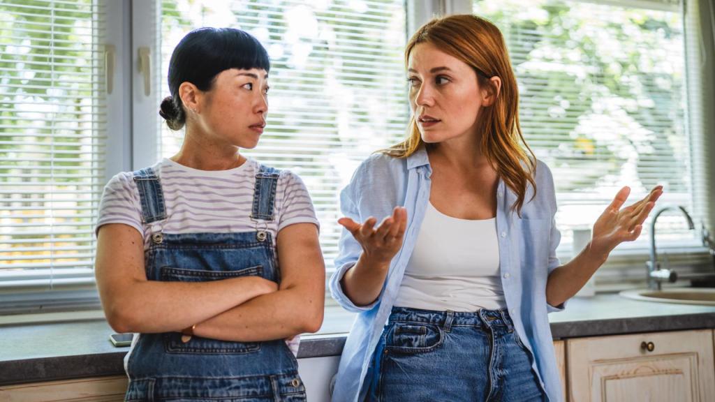 two women having a talk