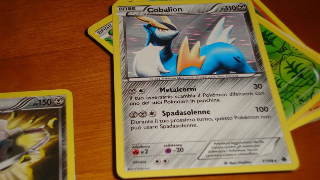 Spanish language Pokemon cards on a table