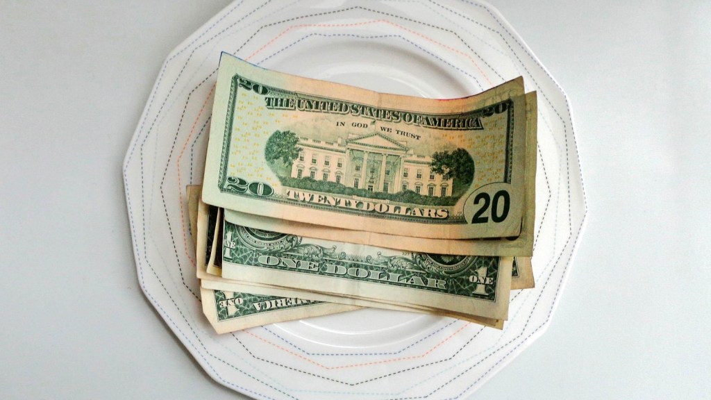 Cash on a plate