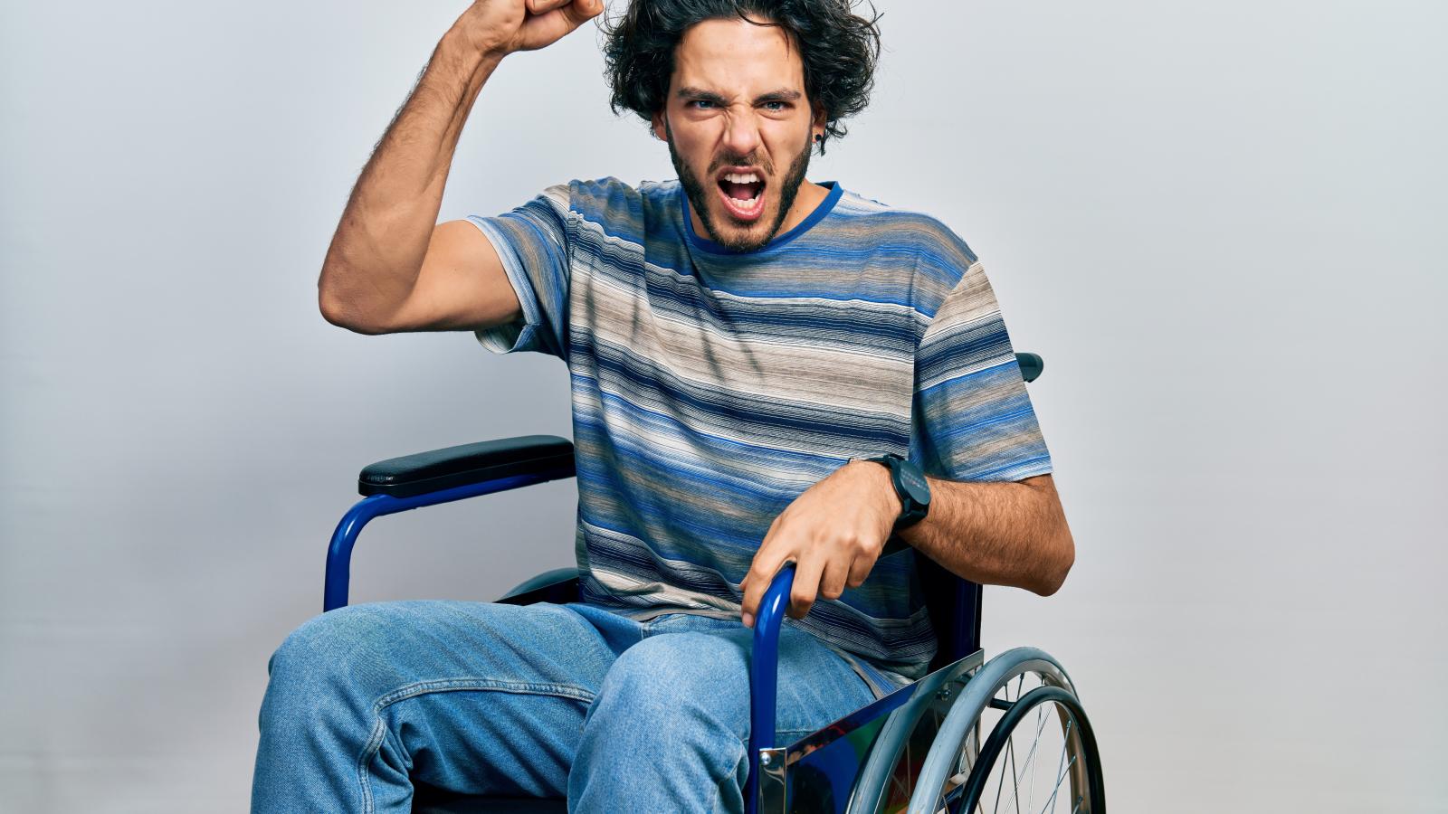 man in a wheelchair