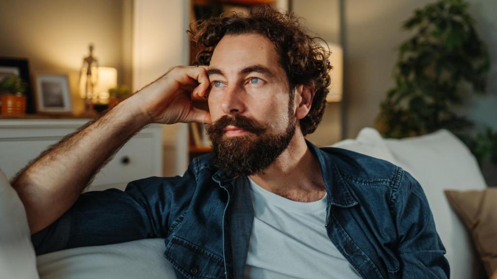 man on a couch