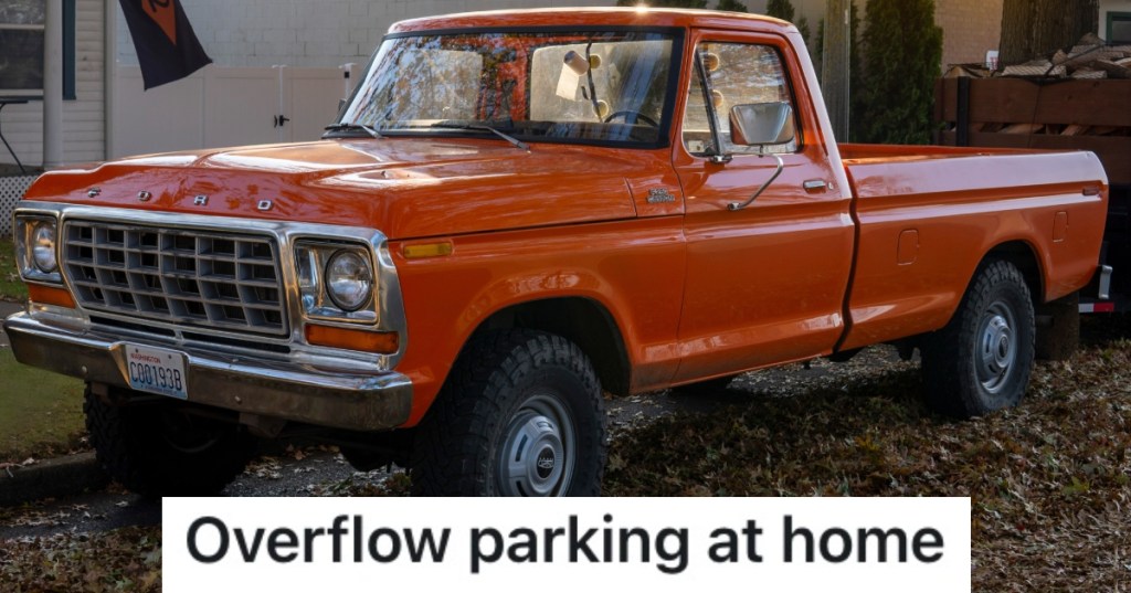 truck parked on a street