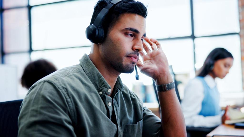man at a desk