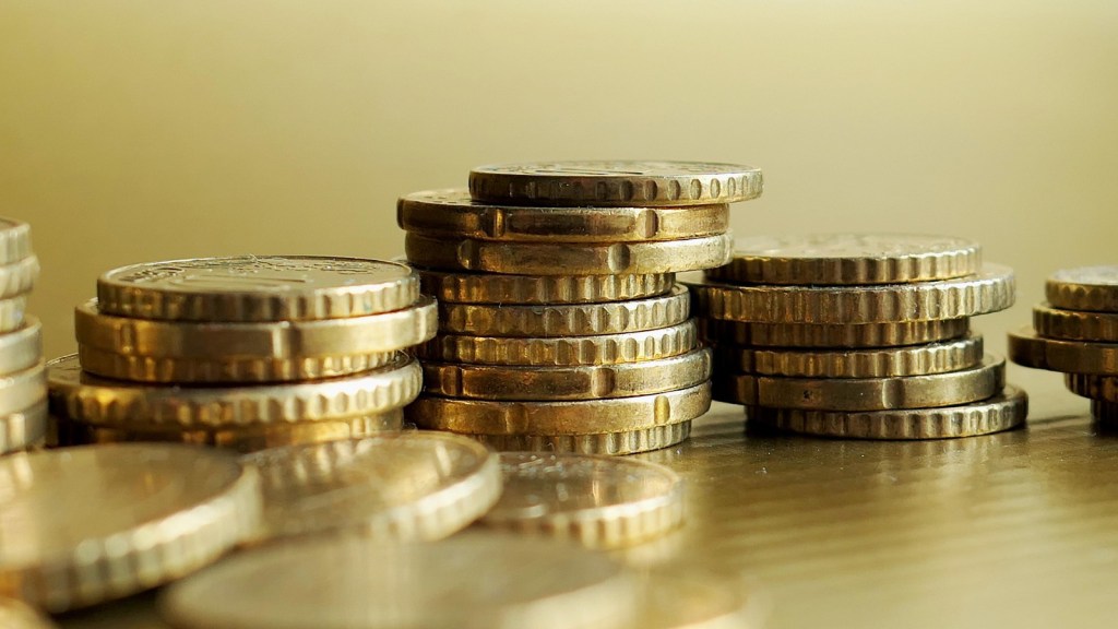A stack of coins