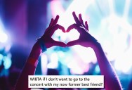 Her Ex-Best Friend Ended Their Friendship Before A Concert They Had Planned To Attend Together, So She Wants To Sell Her Ticket