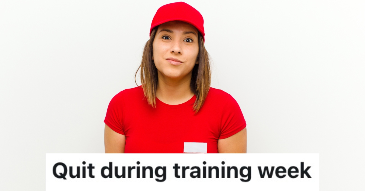 woman in a fast food uniform