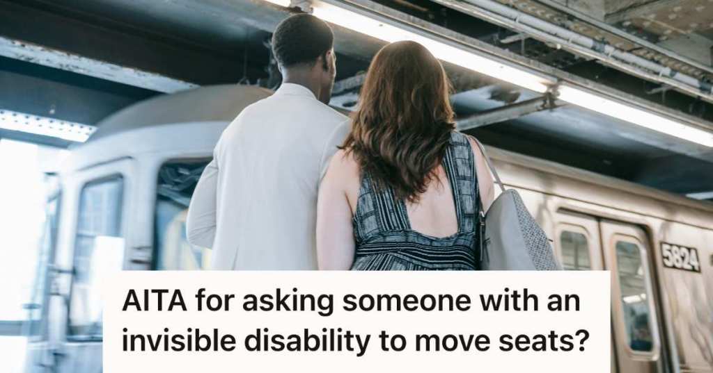 couple standing at the train station