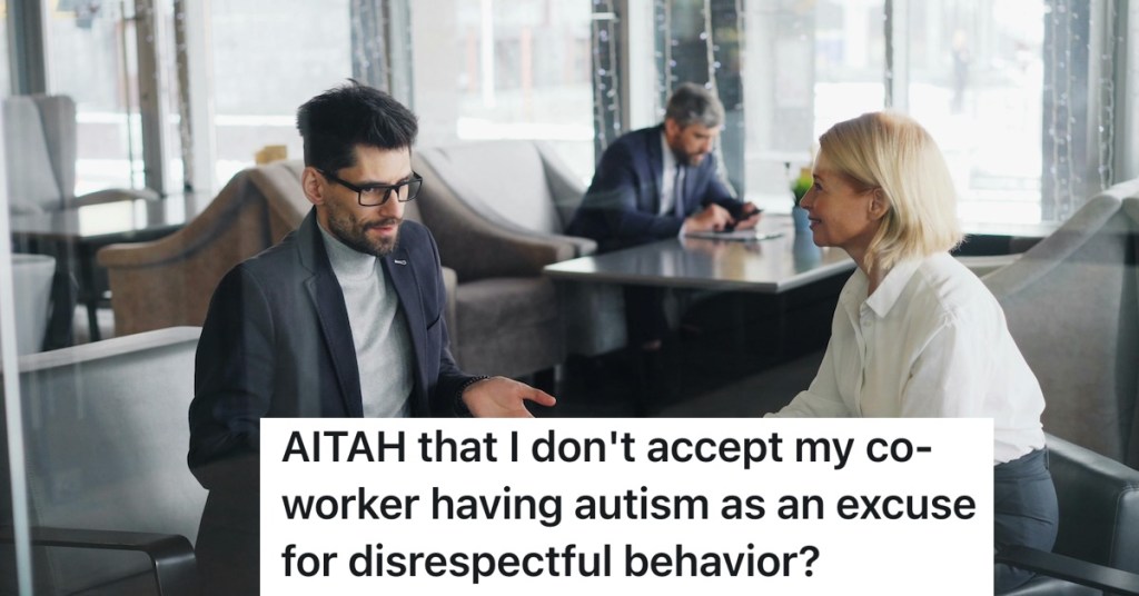 male and female coworker working together