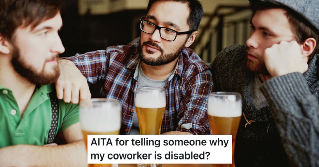 men gossiping over beer