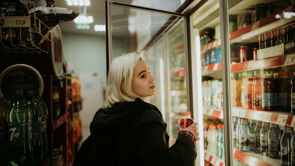 woman shopping at a convenience store