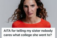 Woman Grew Tired Of Her Sibling Inserting Her Dartmouth Degree Into Every Single Conversation, So When She Did It Again At A Family Dinner, She Finally Gave Her A Much-Needed Reality Check