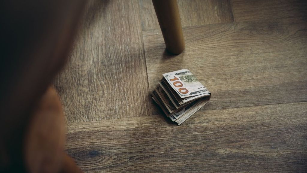 money on the floor