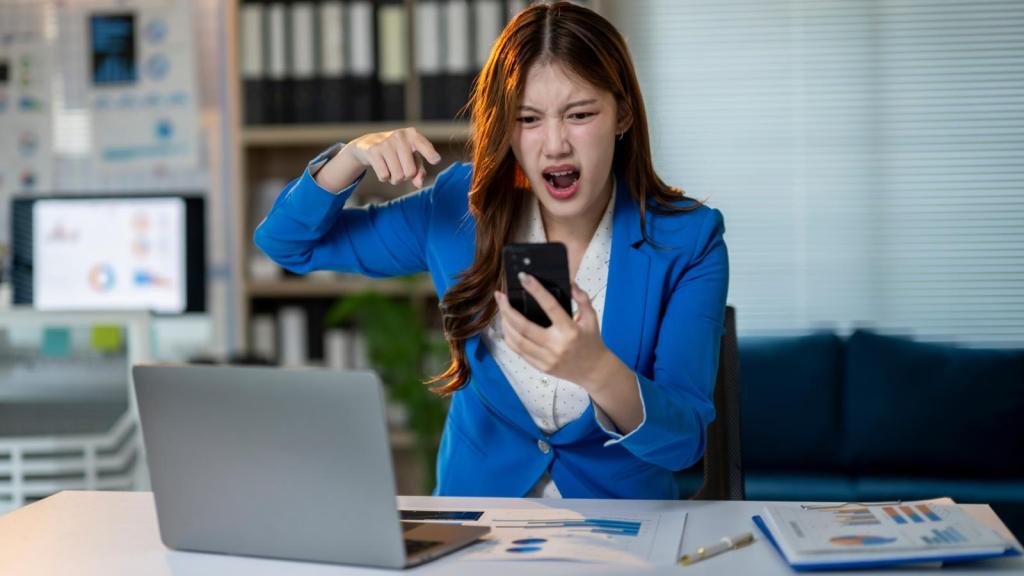 woman yelling at her phone