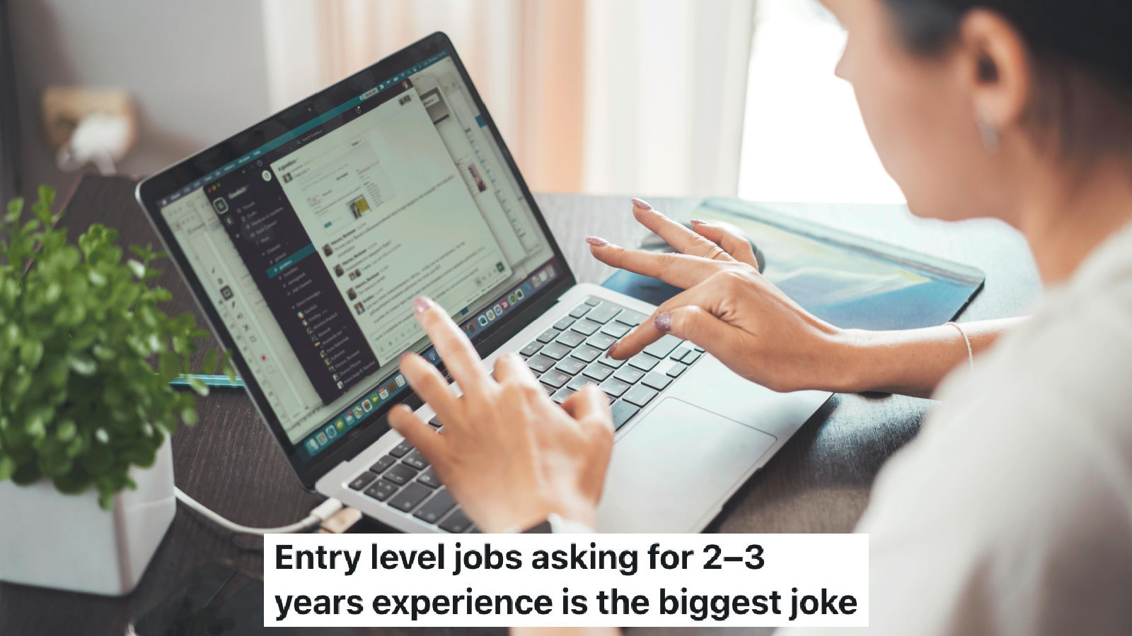 woman applying for jobs