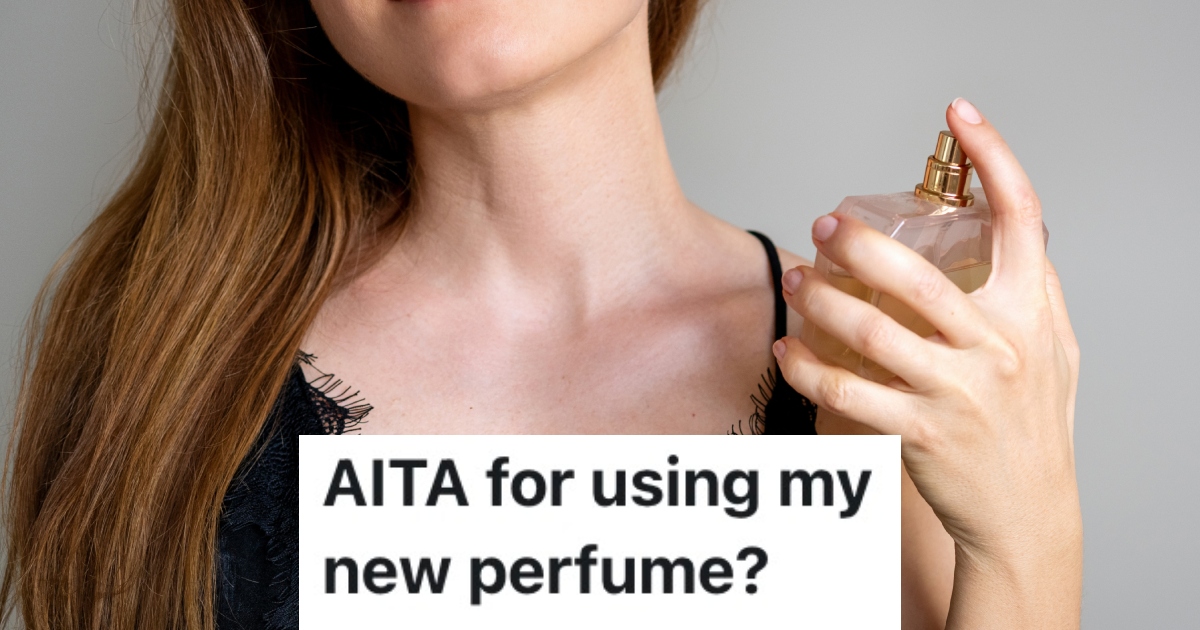 woman putting on perfume