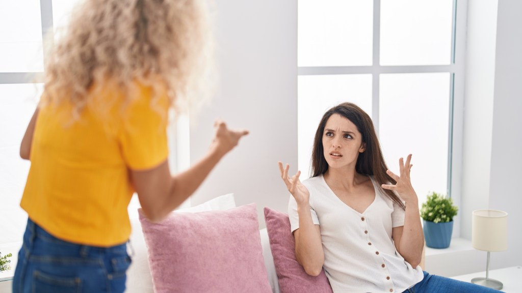 Two women arguing