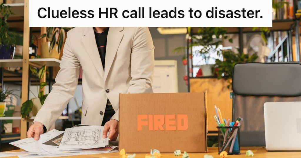 fired employee packing up belongings