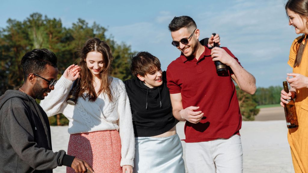 group of friends on an outing