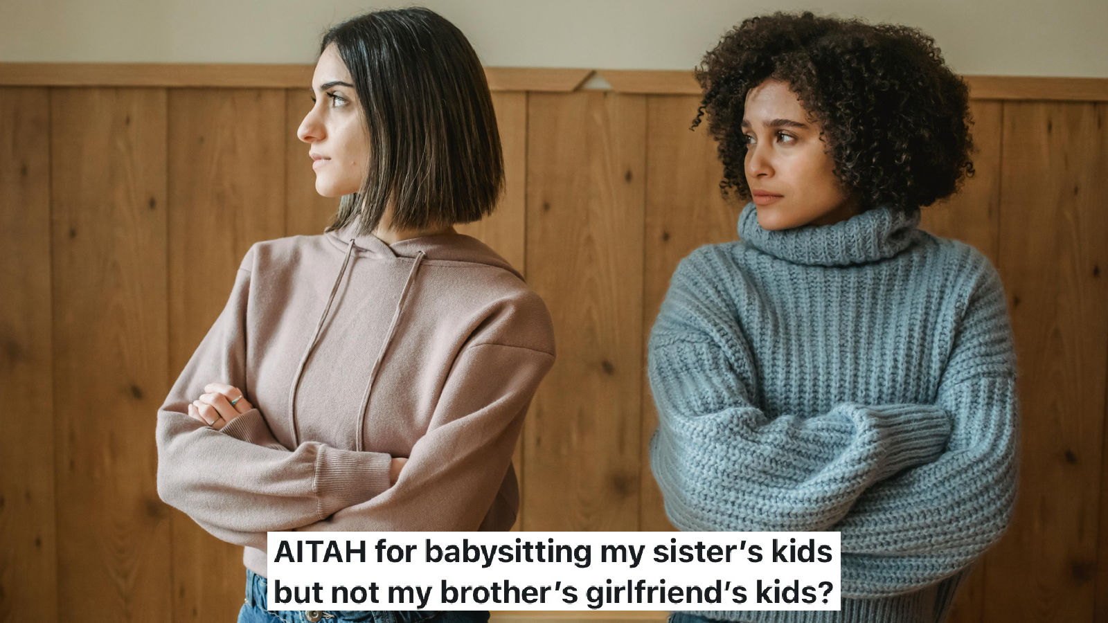 two women in a standoff