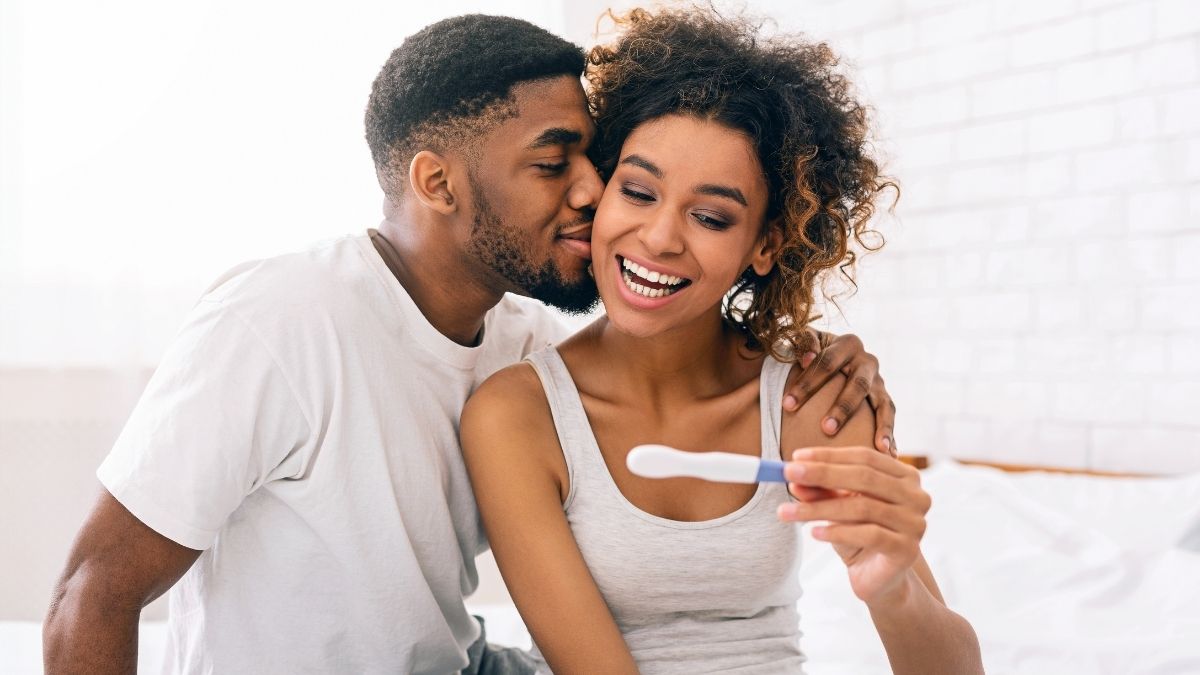 happy pregnant couple