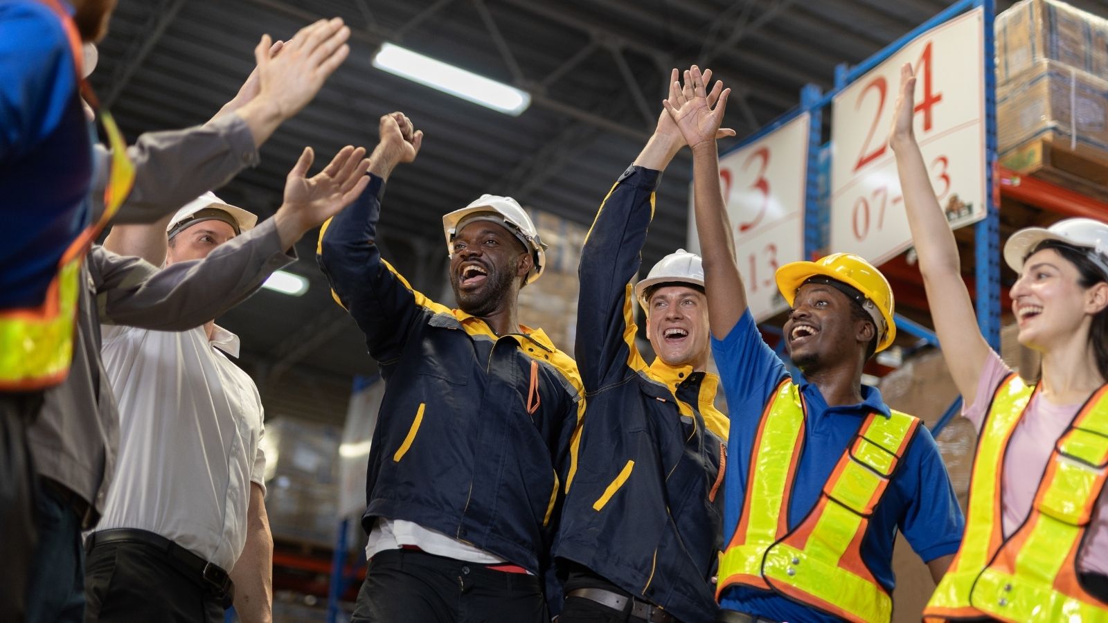 happy team at work