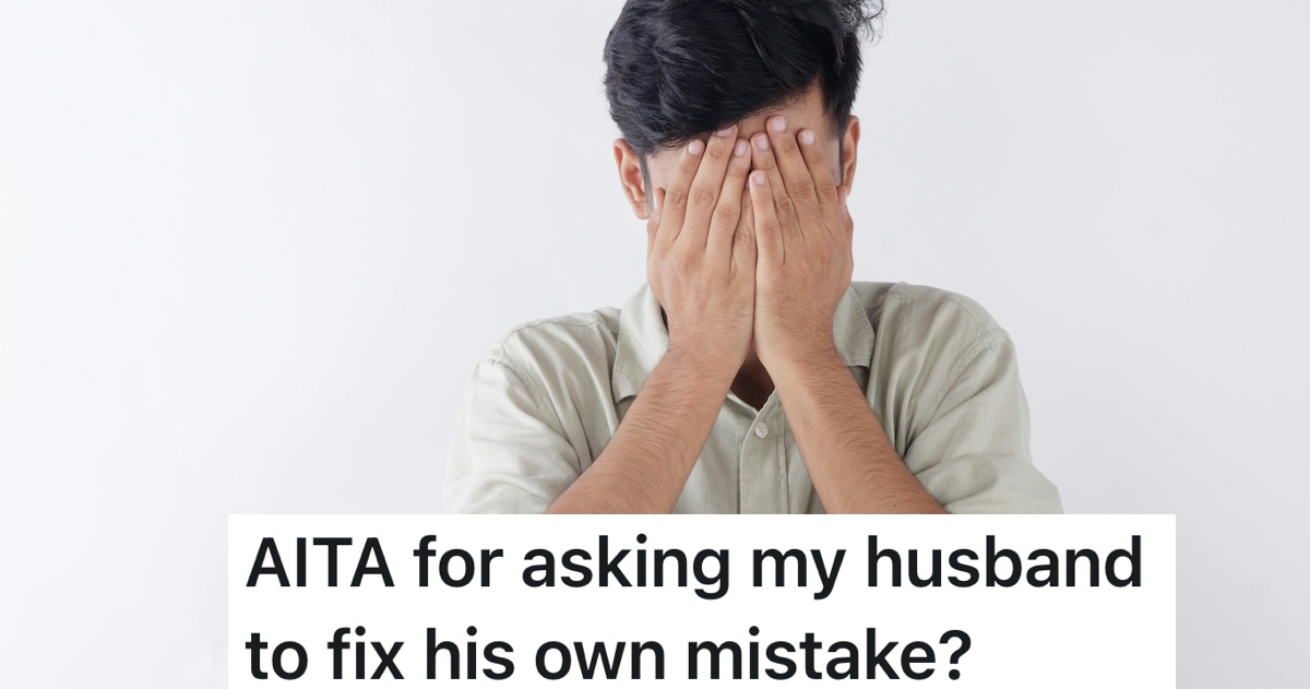 Husband Knocks Over Carefully Grown Seedlings And Blames Their Placement, So She Tells Him He Can Fix The Damage Himself man covering his face