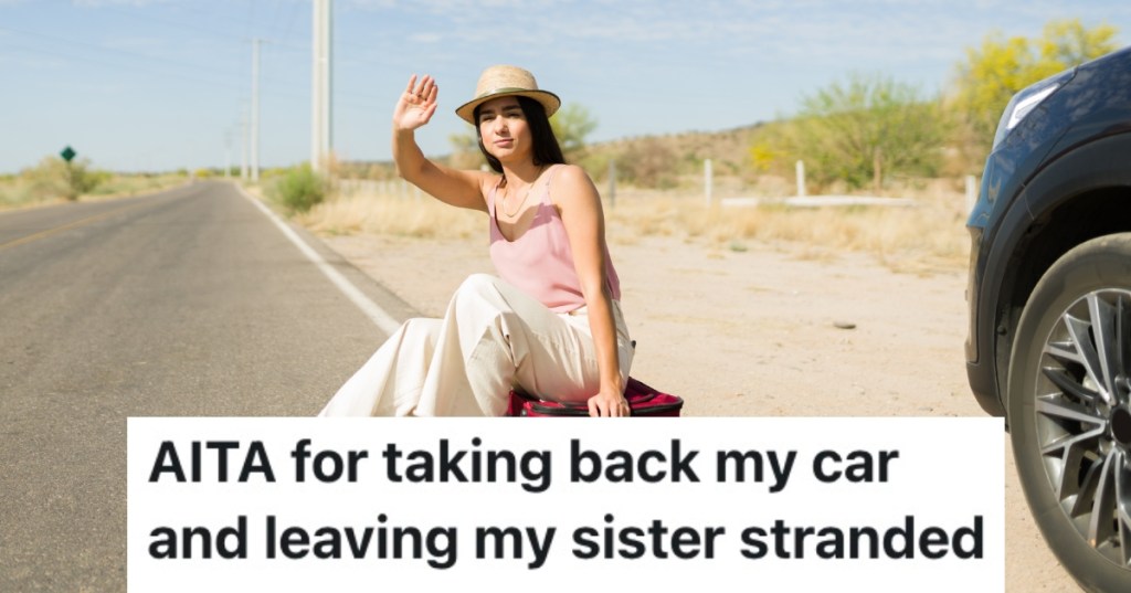 woman on the side of a road