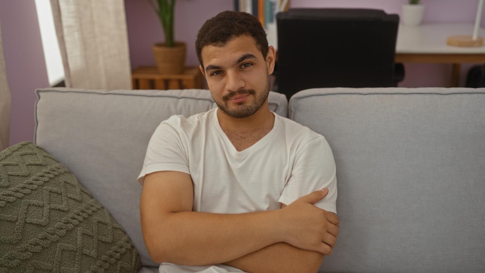 man on a couch
