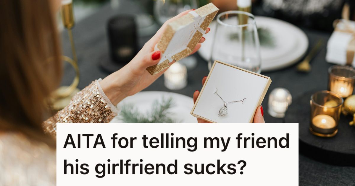 Woman holding a box with necklace