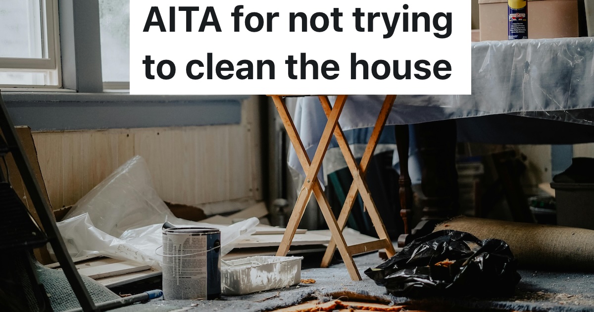 messy room in a home