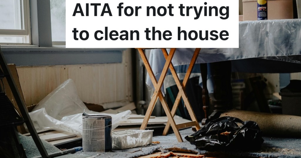 messy room in a home