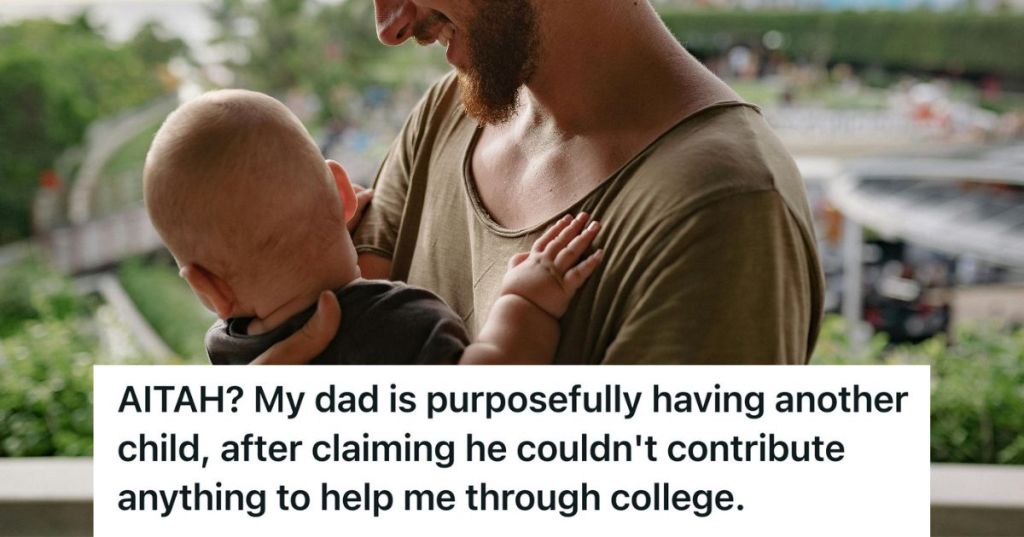 new dad holding a baby