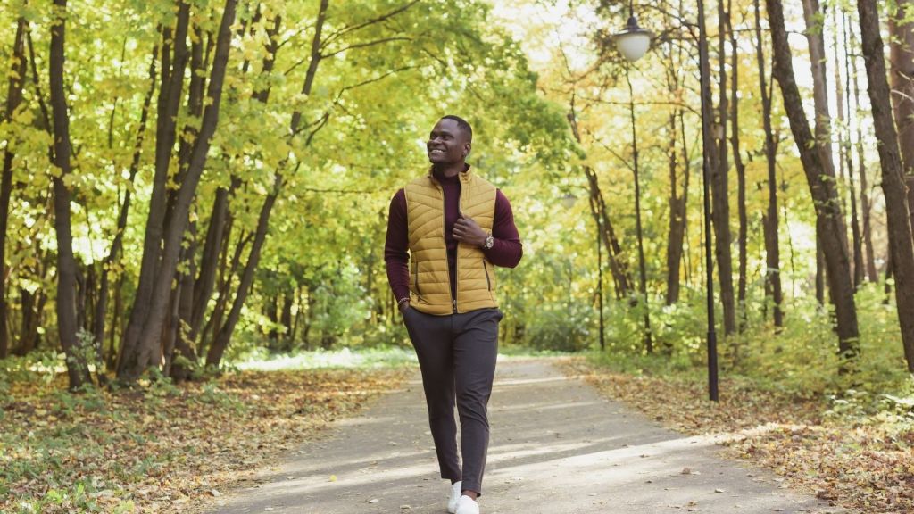 man walking in the park