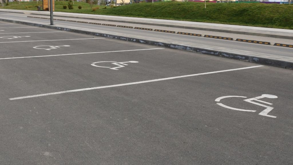 empty handicap parking spaces