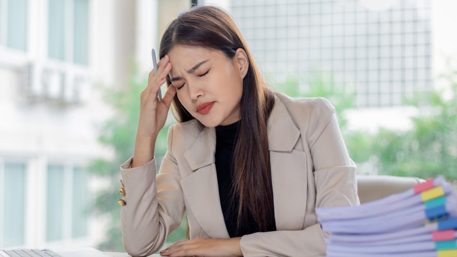 woman at a desk