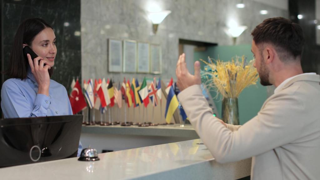 hotel front desk worker