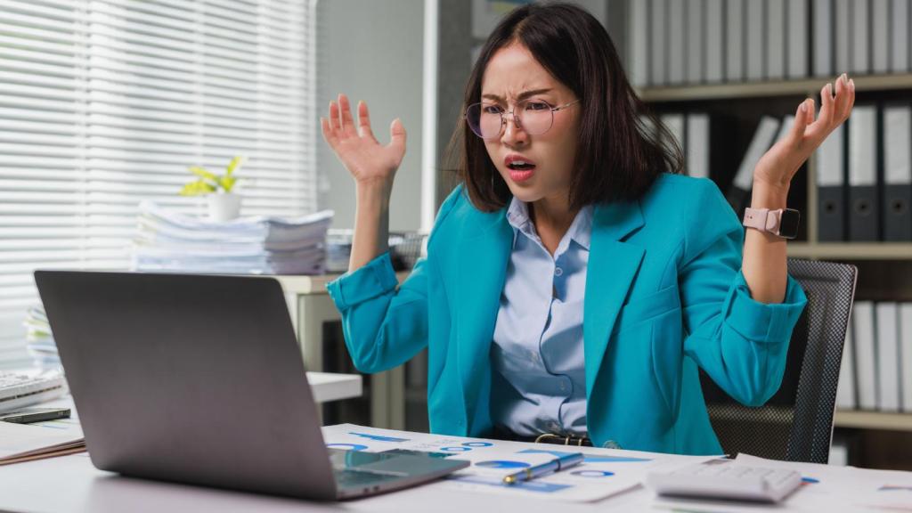 woman at a desk