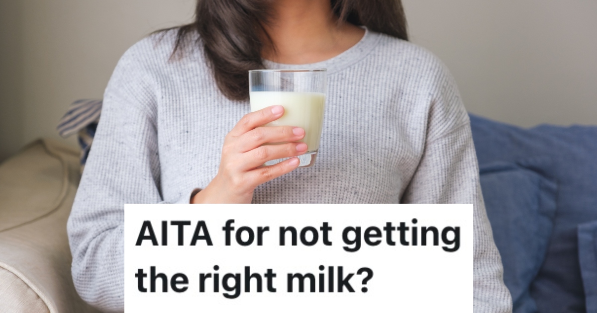 woman holding a glass of milk