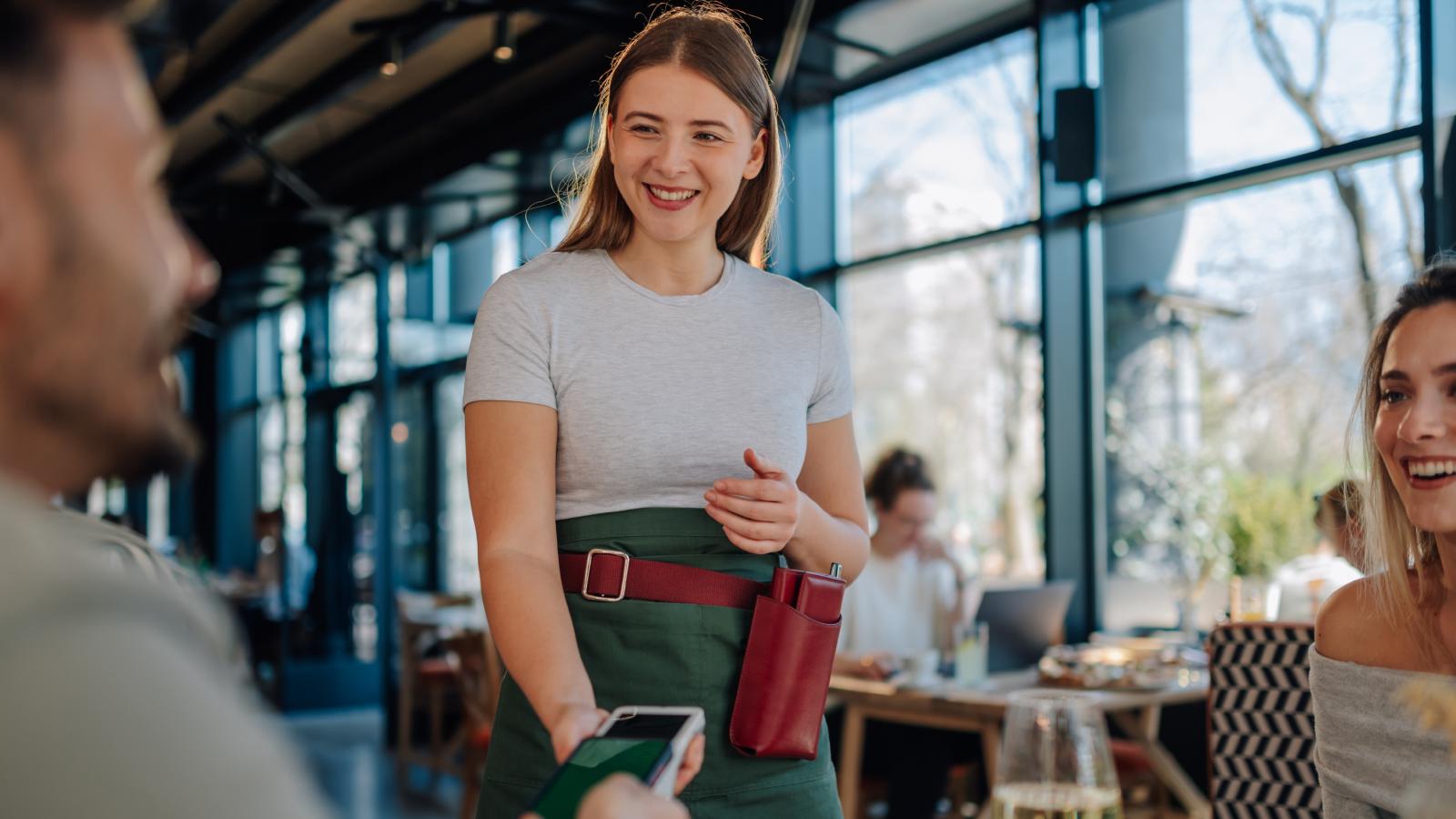 waitress in a restaurant