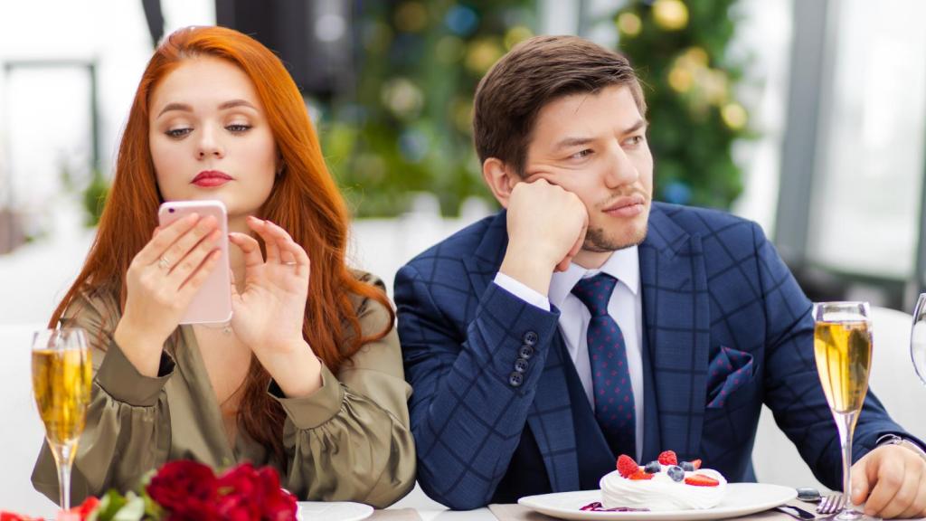 couple at a table