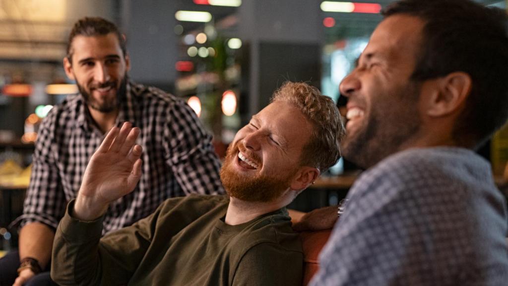 men laughing with each other