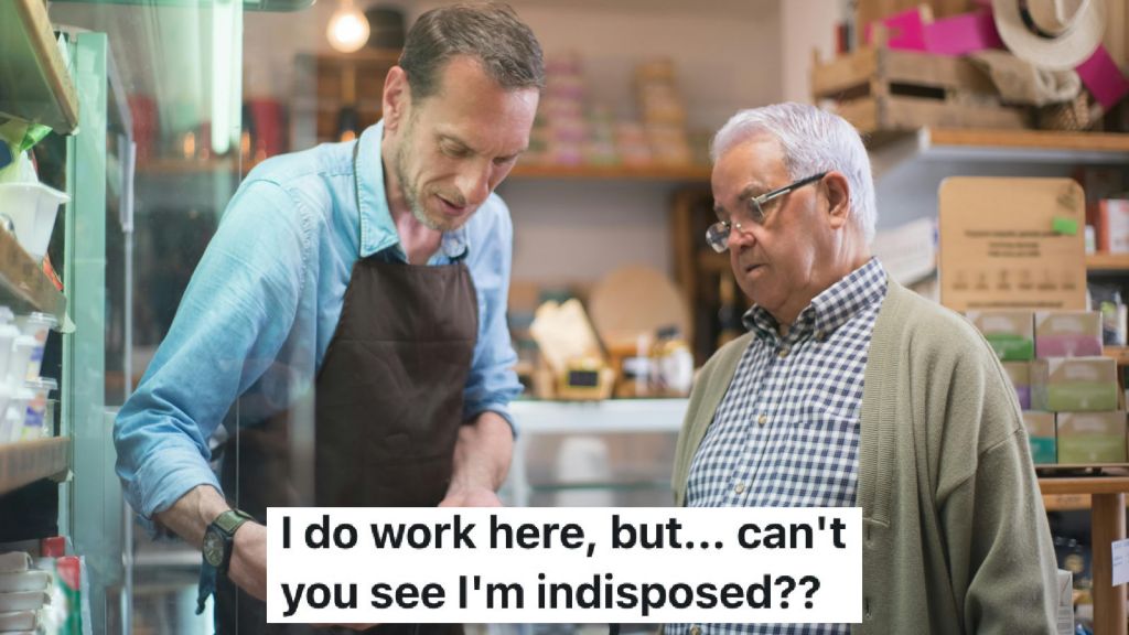 man helping a customer