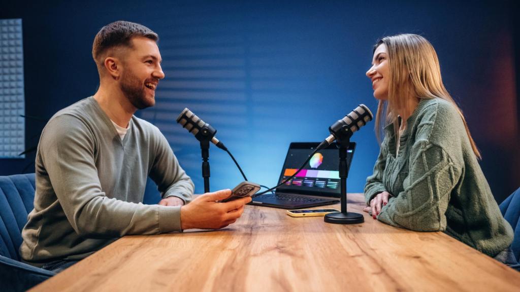 people hosting a radio show