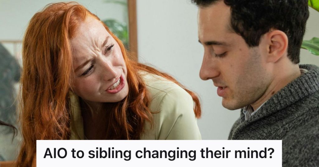 redheaded woman arguing with man