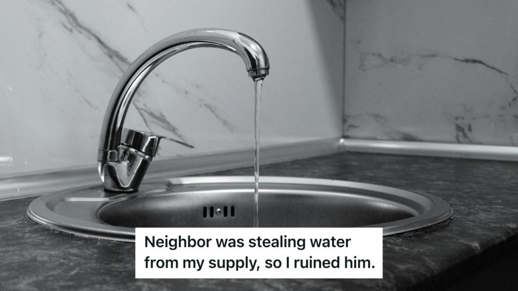 running water out of chrome faucet